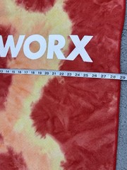 HOTWORX Yoga Mat Grip Towel 30×79 Large Non Slip Tie Dye Red Orange Rare READ A1