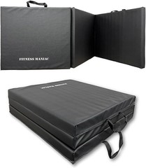 Fitness Maniac New Folding Panel Gymnastics Mat Gym Exercise Yoga Tri Mat Pad
