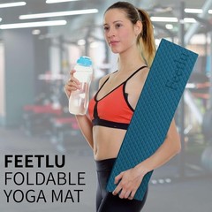 Foldable Yoga Exercise Mat Lightweight Anti-Slip and Easy to Store 24″x72″x 1/4″