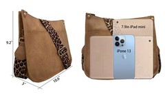 HAIBOLAN Women’s Leopard Guitar Strap Crossbody Purse Shoulder Bucket Cross-b…