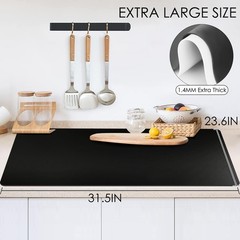 Extra Large Silicone Mat, 31.5×23.6 Inch Heat Resistant Mat for Kitchen Count…