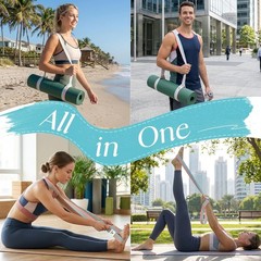 2 Sizes Adjustable Yoga Mat Strap – Super Comfy & Eco-Friendly Design Included