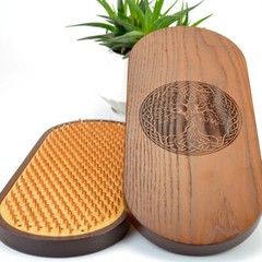 Sadhu Board with Thermal Ash “Tree of Life” Copper Nails 10 mm/0.4 inch