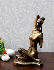 @ Polyresin Antique Finish Lady Yoga Position For Decorative 22 cm U422