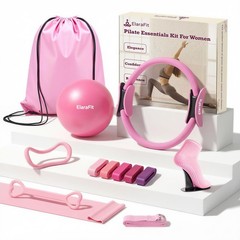 13 Piece Pilates Kit for Women, Home 13 Inch, Gradient Pink