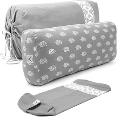 Organic Cotton Yoga Bolster – Washable Cover with Carry Bag Included