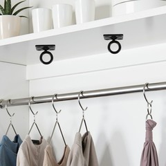 5 Pcs Wall Hook Multi-functional Rotating Metal Hooks Stainless Steel