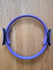 Purple Black Pilates Ring with Padded Grips Plastic Foam for Pilates
