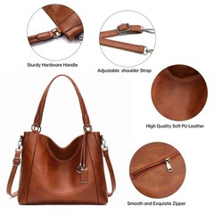 Long Keeper Vegan Leather Tote Handbags Women Large Capacity Hobo Shoulder Ba…