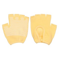 Yoga Gloves Non Slip Fingerless Pilates Gloves Yellow