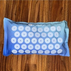 Yoga Wake Up Blue And White Accupressure Neck Pillow Never Used