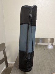 Gruper TPE Non-Slip Yoga Mat 72×24 Blue/Black Rectangle w/ Carrying Bag