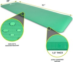 ProsourceFit High Density Extra Thick 1/2-Inch 71-Inch Yoga Pilates Mat