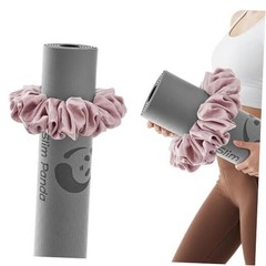 Yoga Mat Scrunchie,Style & Cute Mat Holder,Stretchable Velvet Fabric Fit Pink