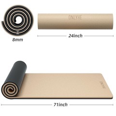 Yoga Mat Thick（8mm）Exercise Mat Non Slip Anti-tear,Pilates Mat for