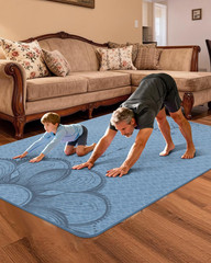 Large Yoga Mat (75.5″X47.6″X0.4″）Extra Wide & Thick 10Mm, Non-Slip Exercise Mat,