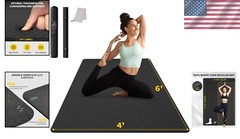 Thick 1/4″ Wide Yoga Mat – Extra Large 6’x4′ for Yoga, Pilates & Exercises