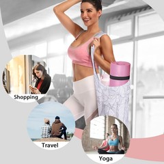 IwIeIaIrI Yoga Mat Bag for Women with Large Size one size, White-Polyester