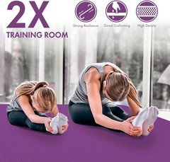 Large 6’x4′ Yoga and Pilates Mat – 6mm Thick Non-Slip Eco-Friendly Design