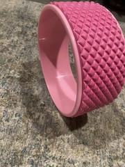 Pink Textured Yoga Wheel Plastic for Stretching Exercise Unisex Adults