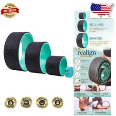 Yoga Wheel 3-Pack Green Thermoplastic Rubber Back Stretcher Pain Relief