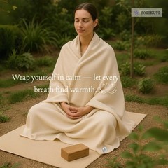 Yogikuti Iyengar Cotton Yoga Blanket Set Of Two Handwoven Yoga Blankets For