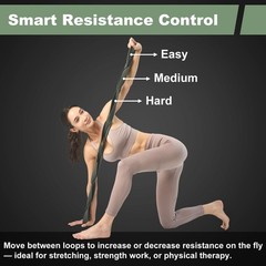 VRTX Stretch Straps for Exercise | Yoga & Pilates Stretching Bands w/ 7 Loops…