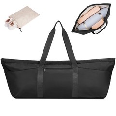 Large Yoga Mat Bag with Shoes Compartment and Wet Pocket Ladies Pilates Gym T…