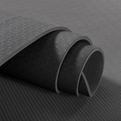 Yoga Mat Non Slip, Pilates Fitness Mats with Alignment Marks, 72″x24″, Black
