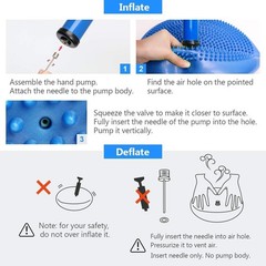 WIWAPLE Wiggle Seat, Inflatable Stability Balance Disc Wobble Cushion, Balanc…