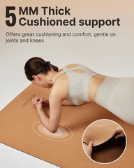 Yoga Mat,Non-Slip Hot Yoga Mat with Anti-Tear Design and Friendly Natural Mat…
