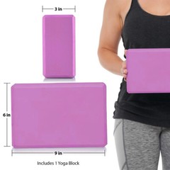 2x EVA Yoga Blocks Foam Brick Stretching Workout Pilates Exercise Gym Fitness
