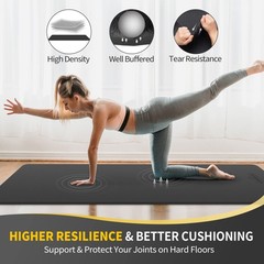 CAMBIVO Extra Wide Yoga Mat for Women and Men (72x 32x 1/4), SGS Certified, Non-
