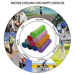 Ponpon 30pcs Cooling Towel Ice Towels for Neck Small, 30 Packs