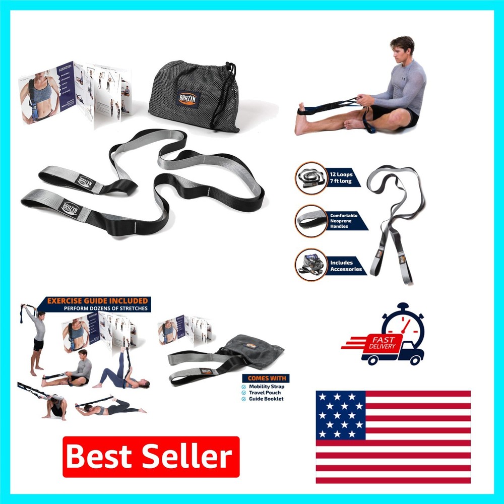 12-Loop Mobility Stretching Strap – Durable Non-Stretch Design for Flexibility