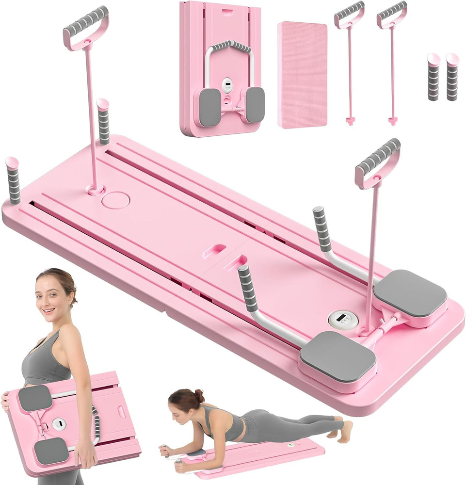 Pilates Board – Pilates Reformer Set, Multi-Purpose Foldable Pilates Reformer Bo