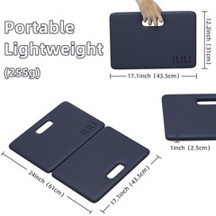 Yoga Knee Pad Foldable, TPE Soft Pad 24*17*0.5inch (Folding Size 17*12*1inch)…