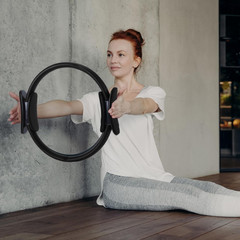 Pilates Ring 11. 81 Inch Pilates Circle Yoga Ring Magic Lightweight Flexible Wor