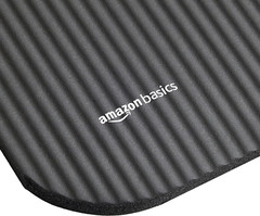 Exercise Gym Yoga Mat 1/2 Inch Thick Carry Strap Super Soft Amazon Basics Black