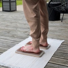Sadhu board with Copper nails “Metatron’s Cube”, Foot massage Reflexology
