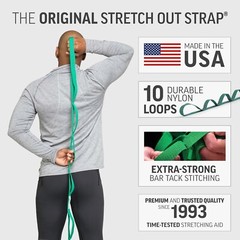 Versatile Stretch Out Strap for Therapy, Yoga & Pilates – 10 Loops, 0.25 lbs