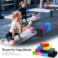 10 Pcs Foam EVA Yoga Blocks Lightweight Non Slip 120g, Mixed Colors