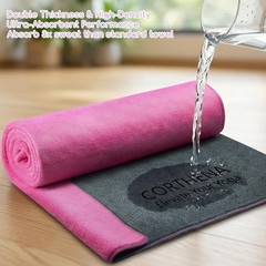 Yoga Mat Towel, Extra Thick (600GSM) Soft Hot Yoga Towel, Non-Slip and Sweat