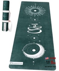 Yoga Mat With Strap 5mm Non Slip Suede & TPE – Eco-Friendly Fitness & Green