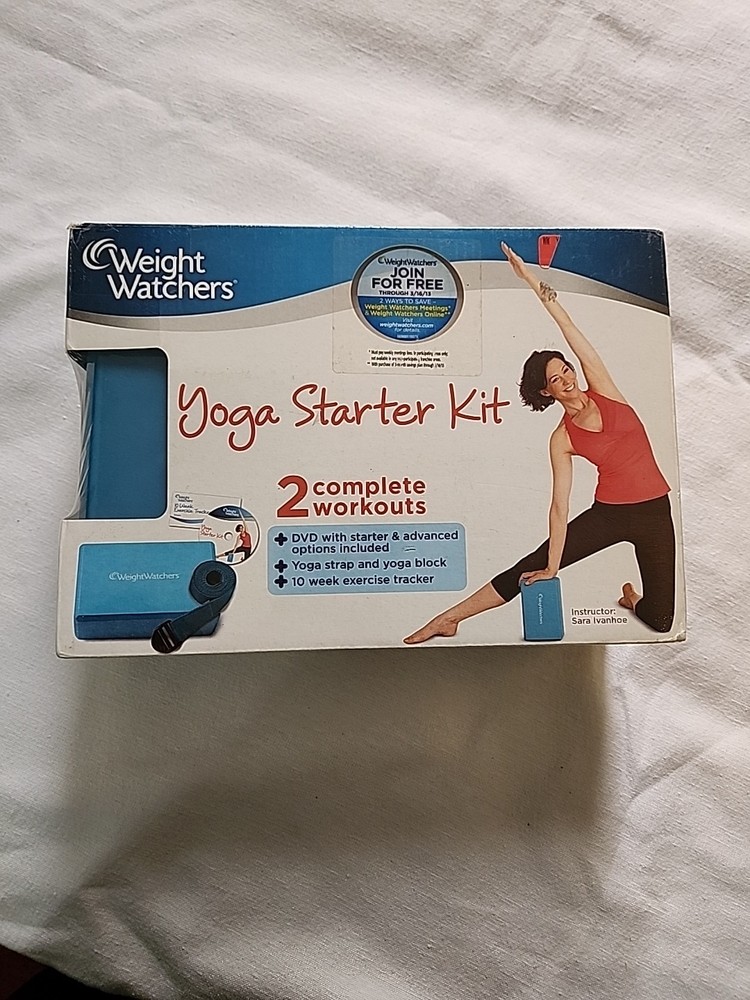 Weight Watchers Yoga Starter Kit 2 Complete Workouts w/ DVD Yoga Strap Block NEW