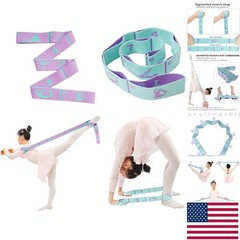 2 PCS Adjustable Stretching Straps for Kids – 8 Loops for Gymnastics & Dance