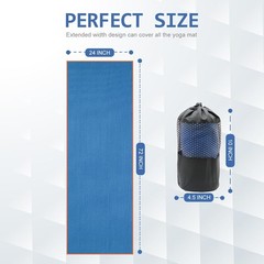 2 Pack Hot Yoga Towel with Grip Dot, Non Slip Yoga Mat Towe Sweat Absorbent