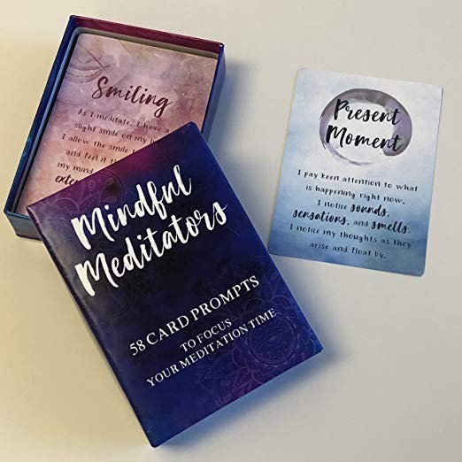 Meditator Cards- 58 Meditation Prompts for Anxiety Self-Care Stress Relief