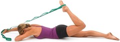 Stretch Out Strap Nylon 6ft with Exercise Poster for Physical Therapy Yoga