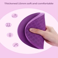 Yoga Knee Guard Foam Pilates Support Round Pads Anti Slip Fitness Mat 2 PCS